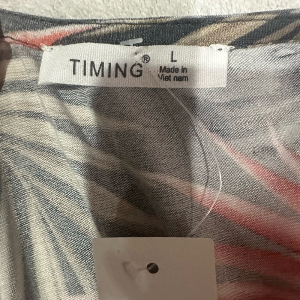 NWT SIZE L Timing Tropical Print Maxi Dress