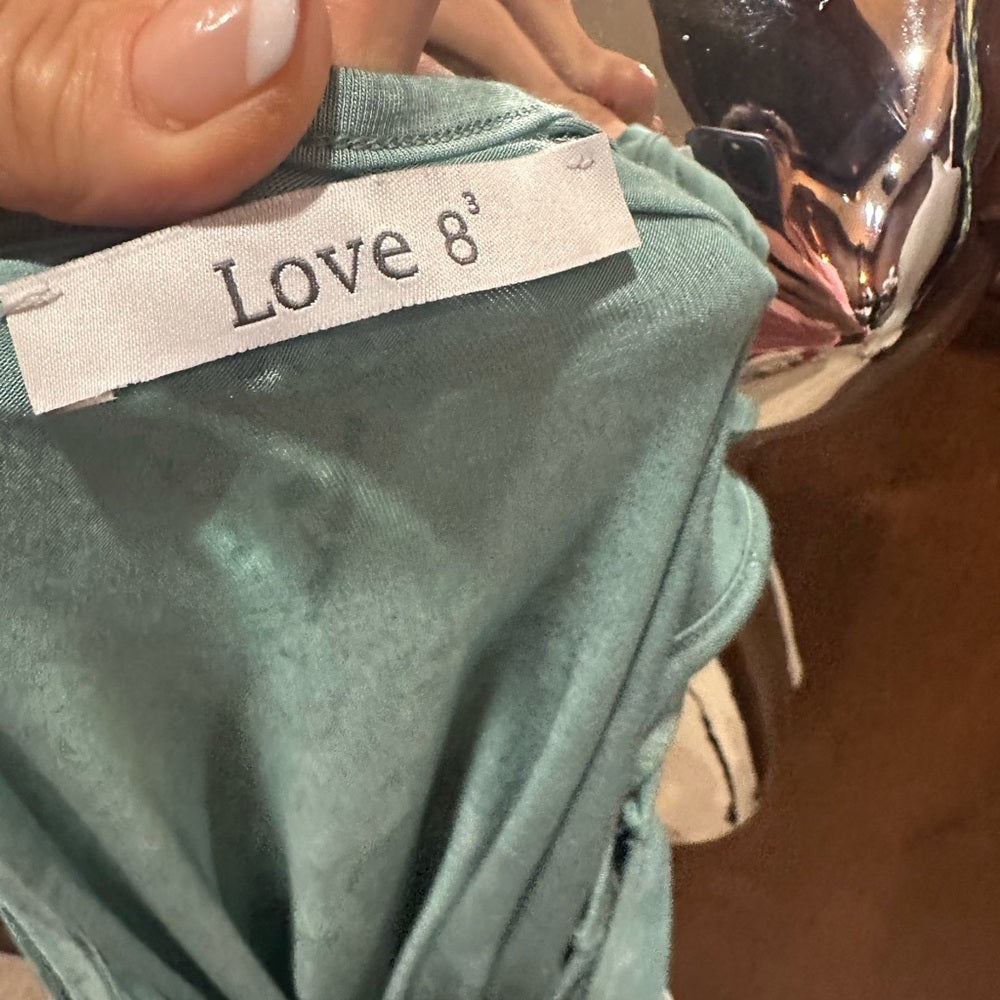 NWT SIZE S/M Love Embroidered Tank Top in Sage