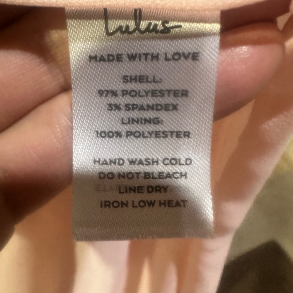 NWT SIZE 2X Lulu's Soft Pink One-Shoulder Dress