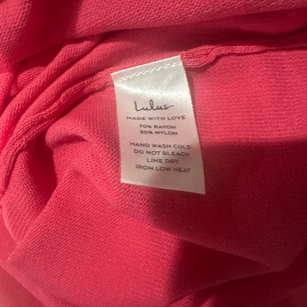 NWT SIZE XL Lulu's Hot Pink Backless Cut-Out Dress