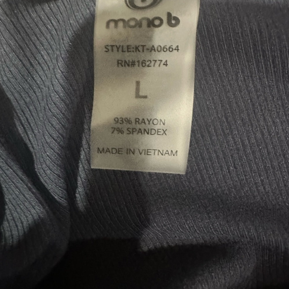 NWT SIZE M/L Mono B Elegant Black Wrap Crop Top