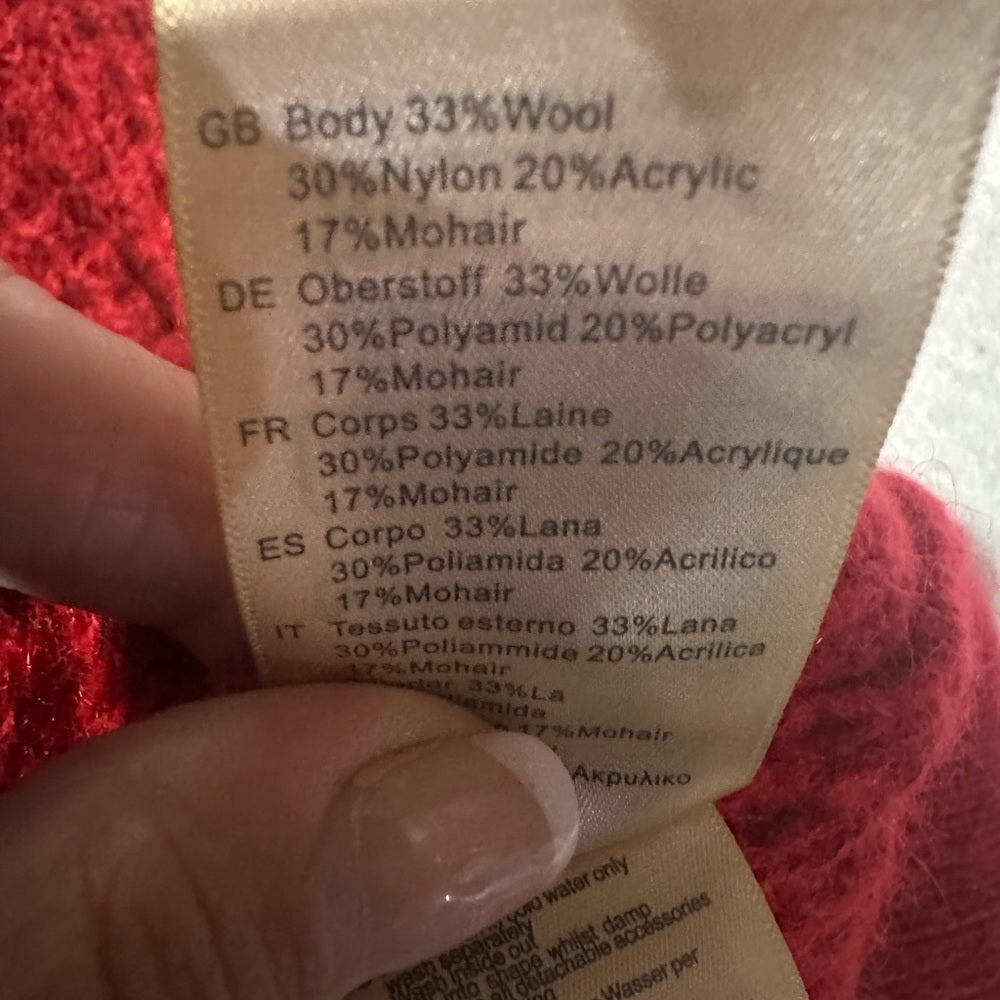 PRE-OWNED SIZE XS Scotch & Soda Bold Red V-Neck Sweater