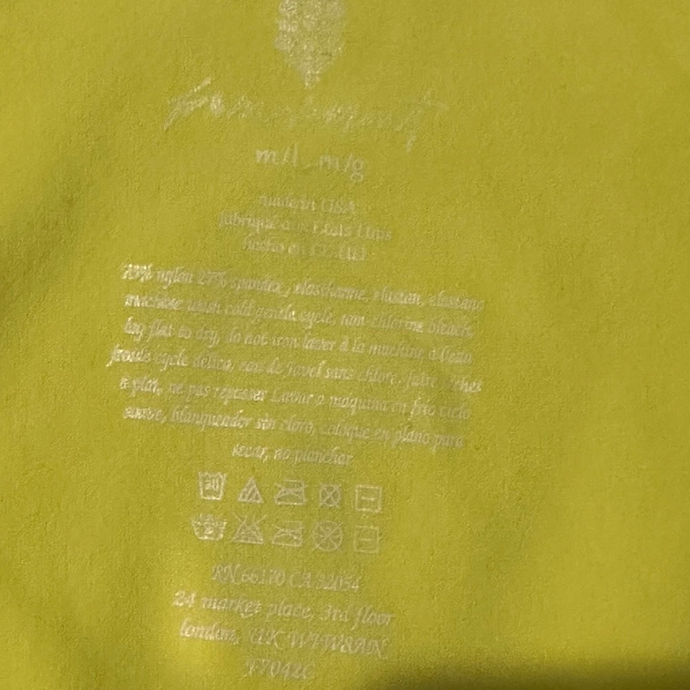 NWOT SIZE M Zara Bright Yellow Square Neck Bodysuit