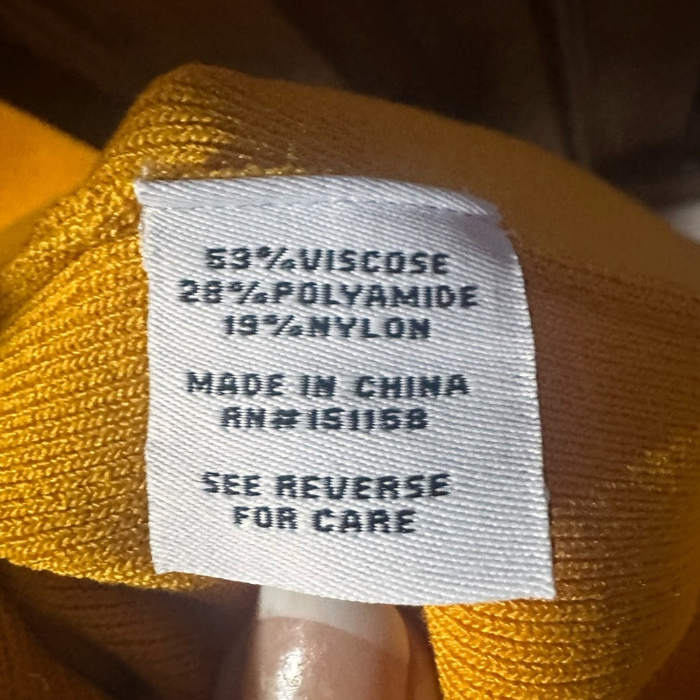 NWT SIZE L 525 America Strapless Mustard Dress