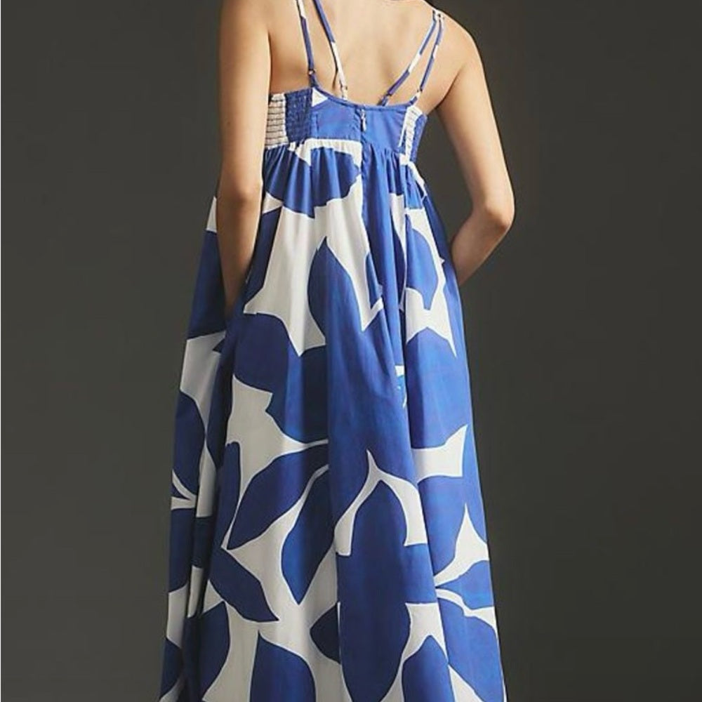 NWOT SIZE S Anthropologie Blue Sleeveless Maxi Sundress