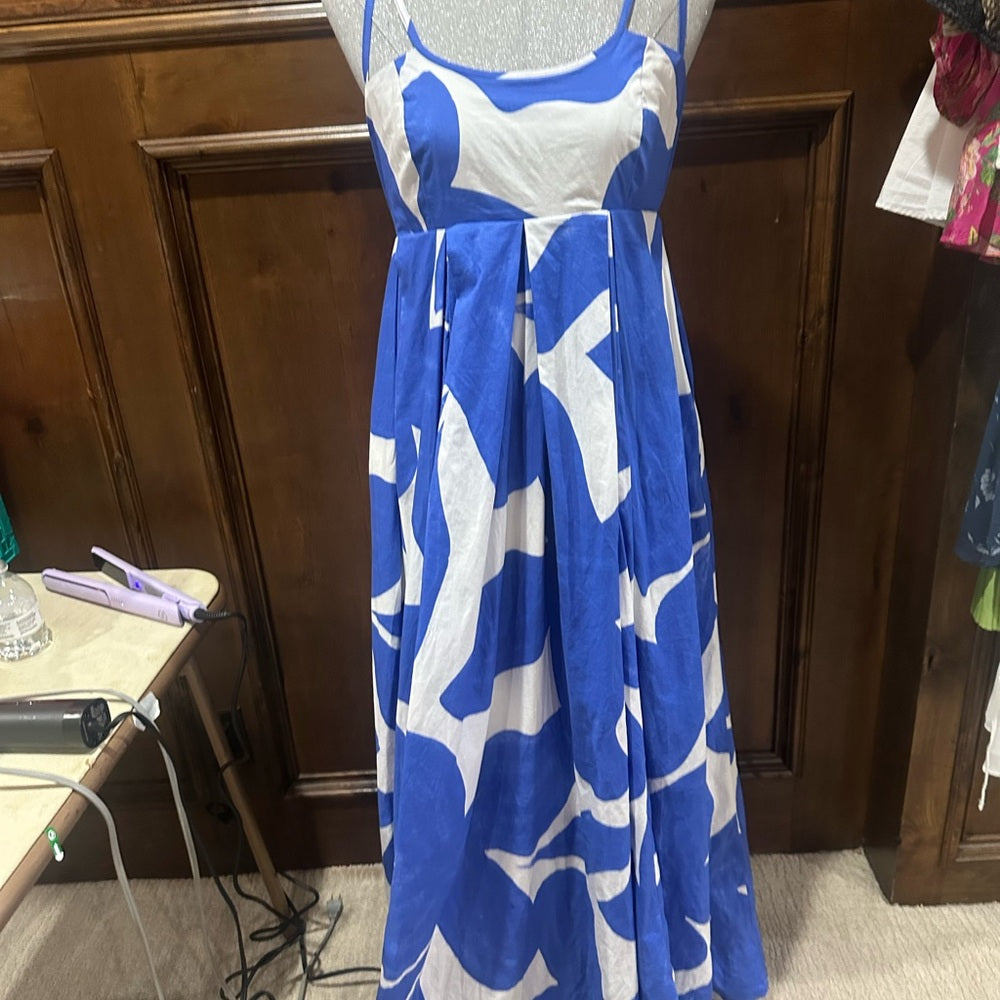NWOT SIZE S Anthropologie Blue Sleeveless Maxi Sundress