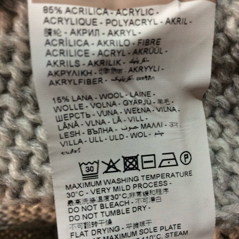 NWT SIZE XL PIOMBO Charcoal Cable Knit Turtleneck Sweater