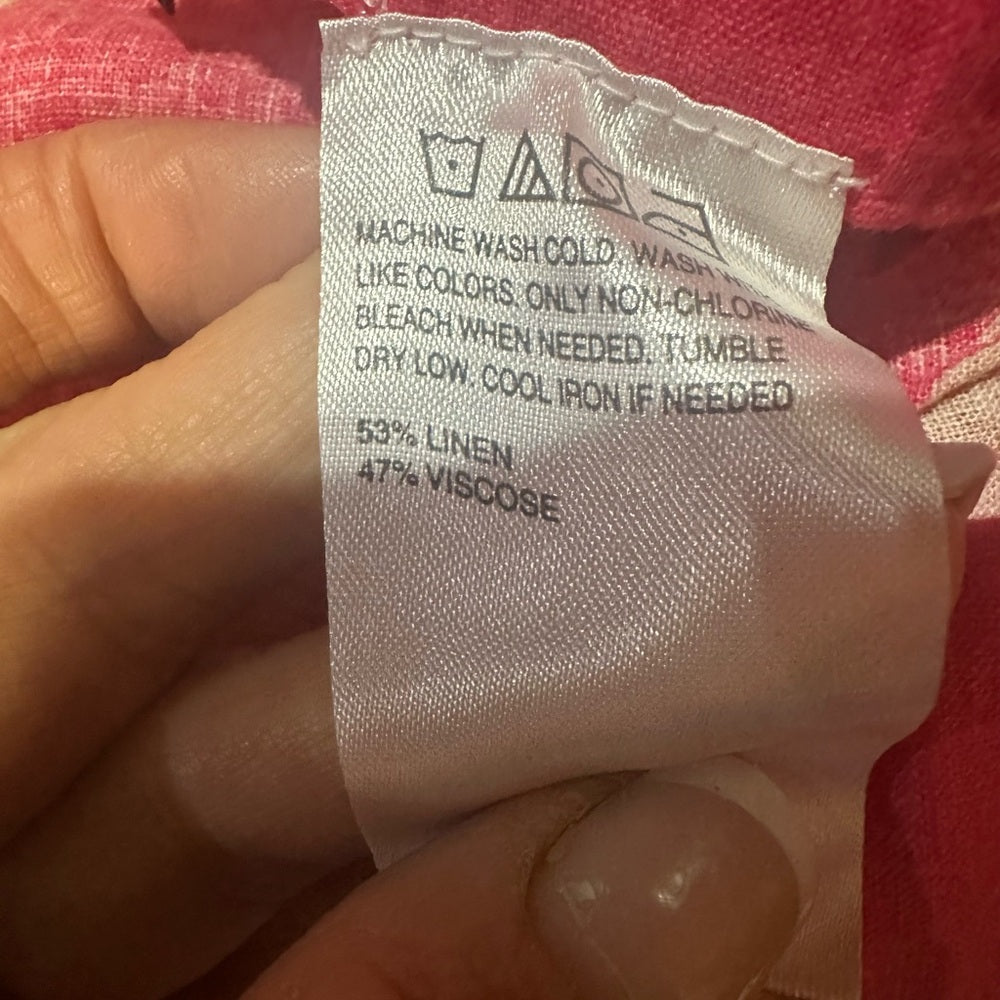 NWT SIZE XS Colleen Lopez Coral Leaf Print Midi Skirt