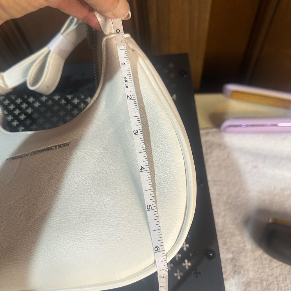 NWT SIZE OS French Connection Cream Shoulder Bag