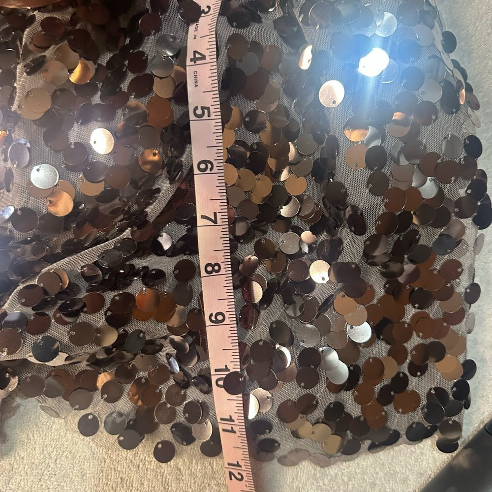 NWT SIZE 4 Rachel Parcell Sparkling Black and Silver Mini Skirt