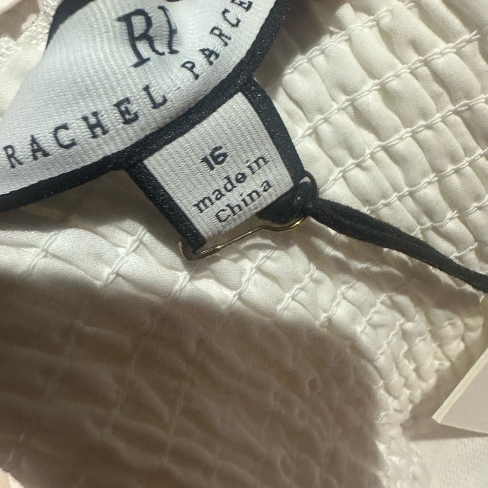 NWT SIZE 16 Rachel Parcell Strapless White Midi Dress