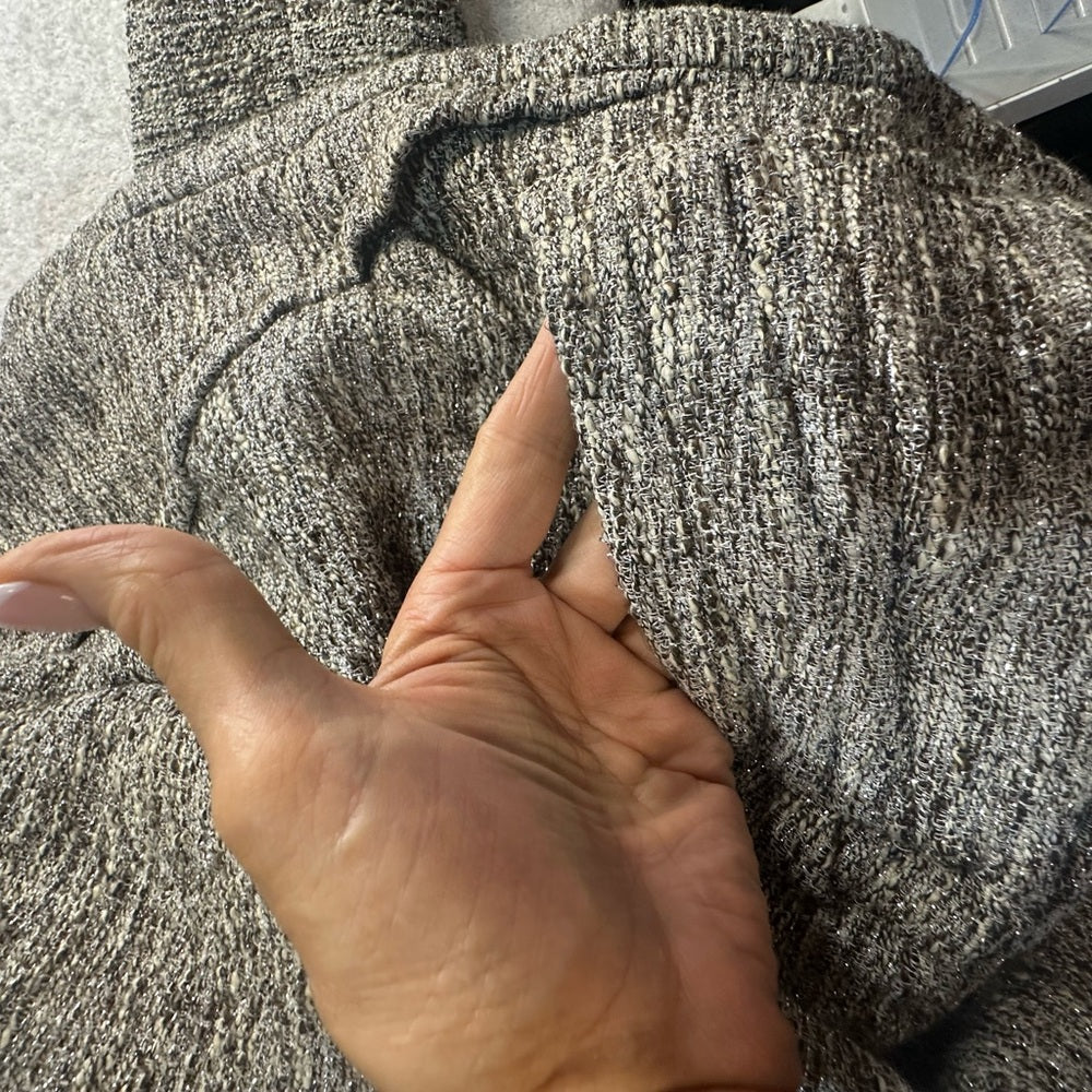 PRE-OWNED SIZE 38/M-L IRO Women's Heather Gray Textured Blazer