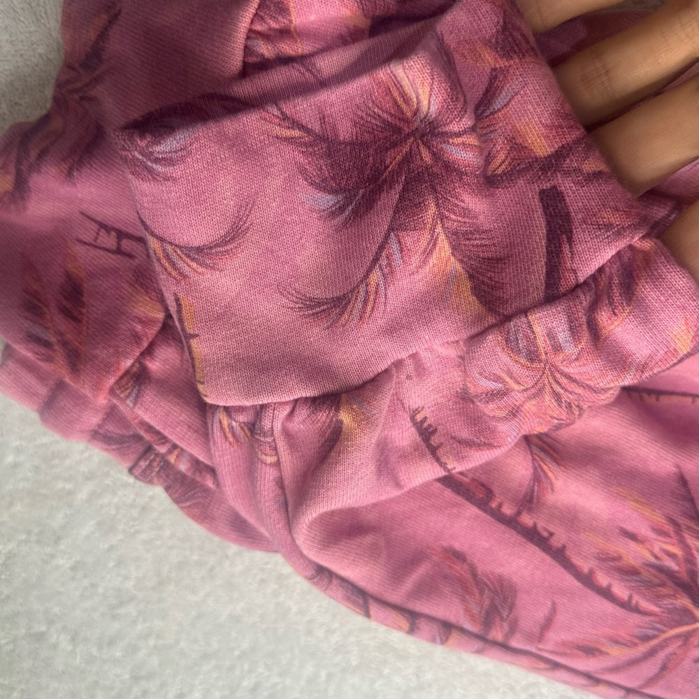 NWT SIZE 2/M-3/L Sundry Pink Palm Print Joggers