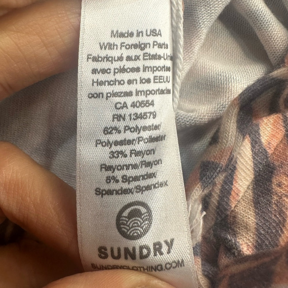 NWT SIZE 3/L Sundry Tropical Pink and Purple Joggers