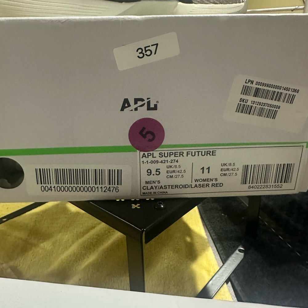 357. NEW SIZE M/9.5 W/11 APL Men's Tan and Gray High-Top Sneakers