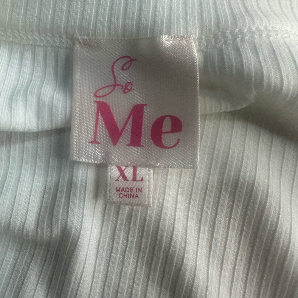 NWOT SIZE XL So Me Ivory Lace Sleeve Blouse