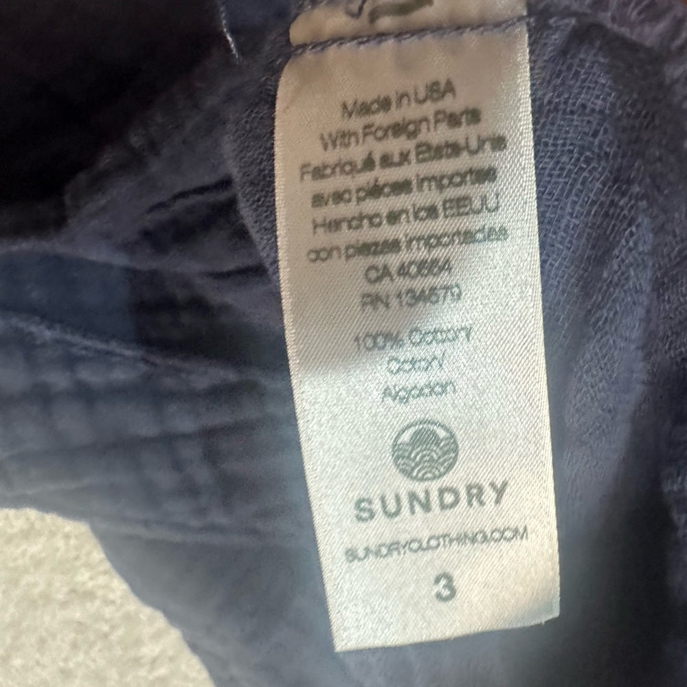 NWT SIZE L Sundry Navy Midi Dress