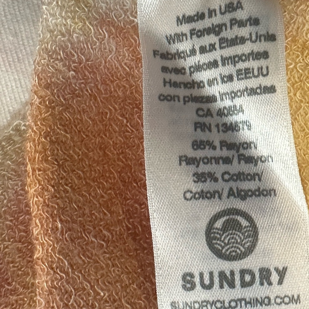 NWT SIZE 2/M Sundry Colorful Tie-Dye Sweatshirt