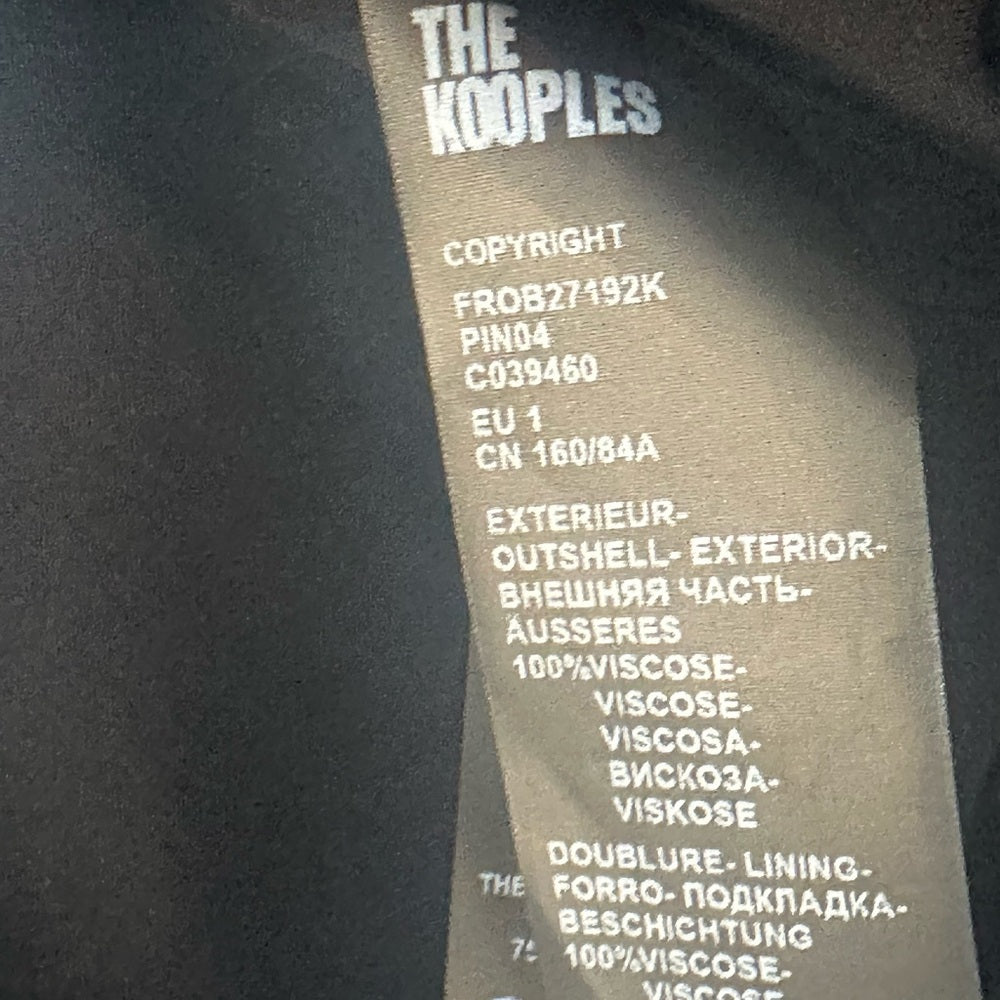 NWT SIZE 1/US 4 The Kooples Blue Floral Long Sleeve Dress