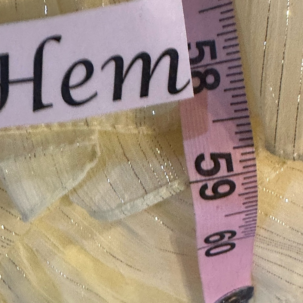 NWT SIZE 4 Mac Duggal Strapless Sunshine Yellow Gown