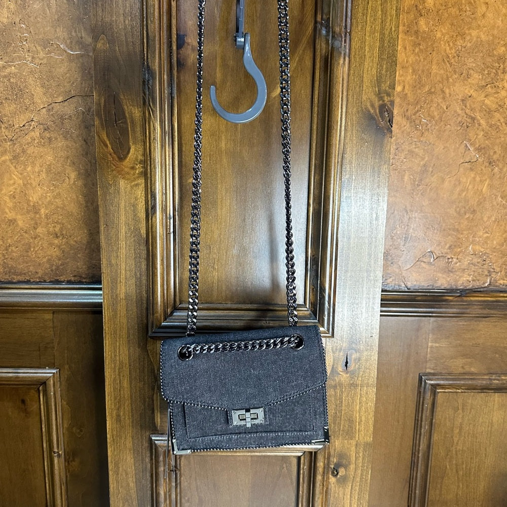 NWT OS The Kooples Dark Gray Chain Shoulder Bag