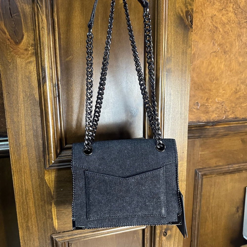 NWT OS The Kooples Dark Gray Chain Shoulder Bag