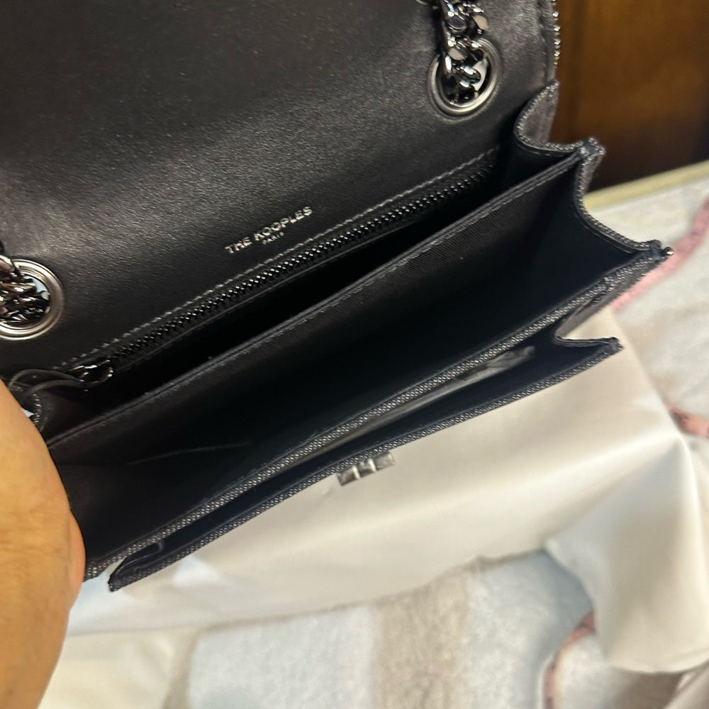 NWT OS The Kooples Dark Gray Chain Shoulder Bag