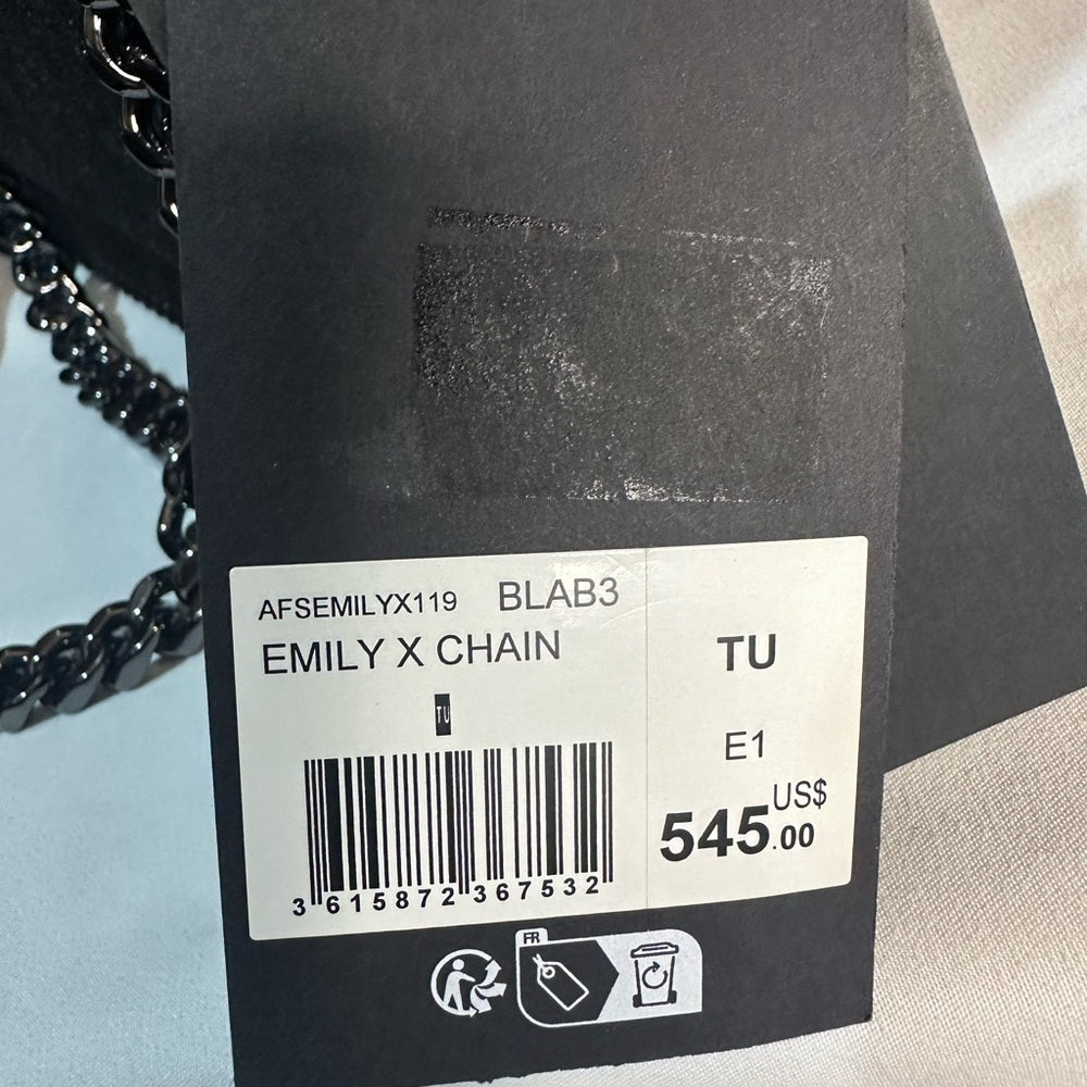 NWT OS The Kooples Dark Gray Chain Shoulder Bag