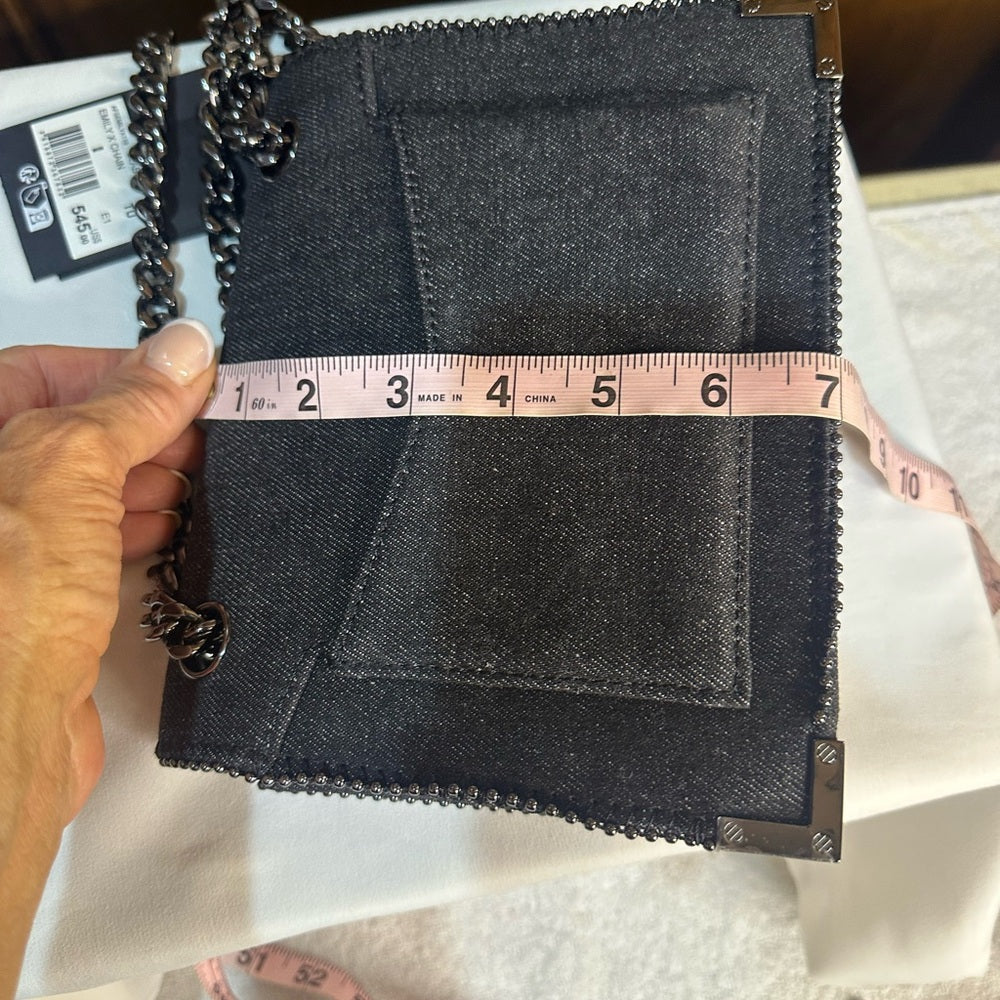 NWT OS The Kooples Dark Gray Chain Shoulder Bag