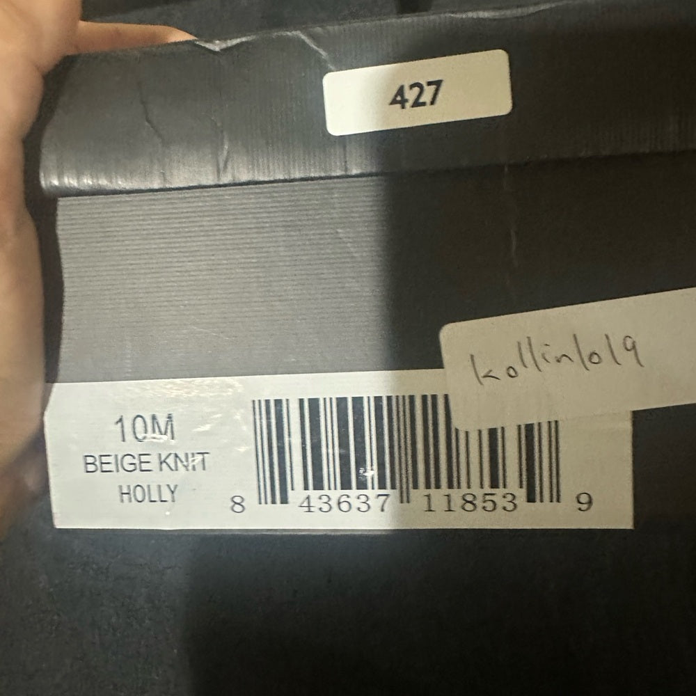 427. NEW SIZE 10 J/SLIDES Cream Knit Sneakers