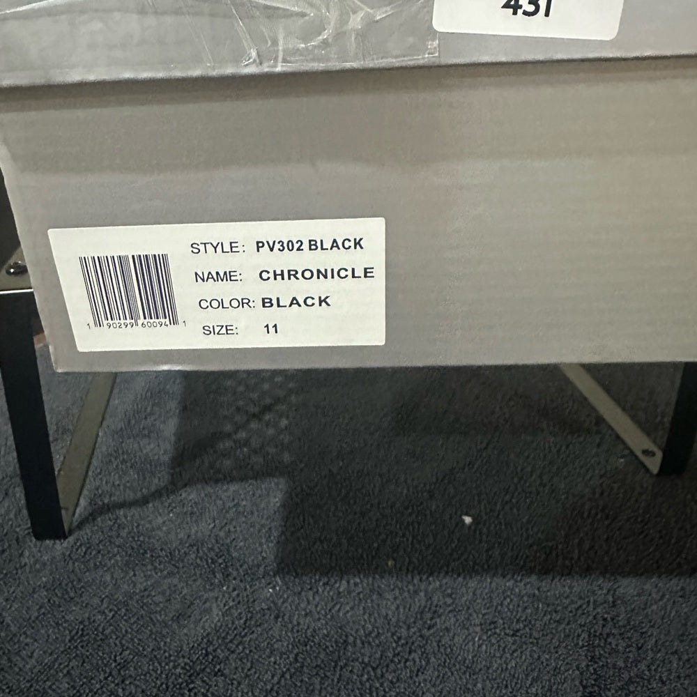 431. NEW SIZE 11 Volatile Black Ankle Booties with Textured Heel