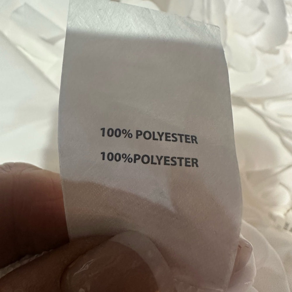 NWT SIZE L Ramy Brook Elegant White Blouse with Floral Details