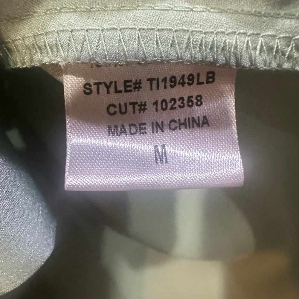 NWT SIZE M LBLC the Label Satin Button-Down Shirt - Soft Green