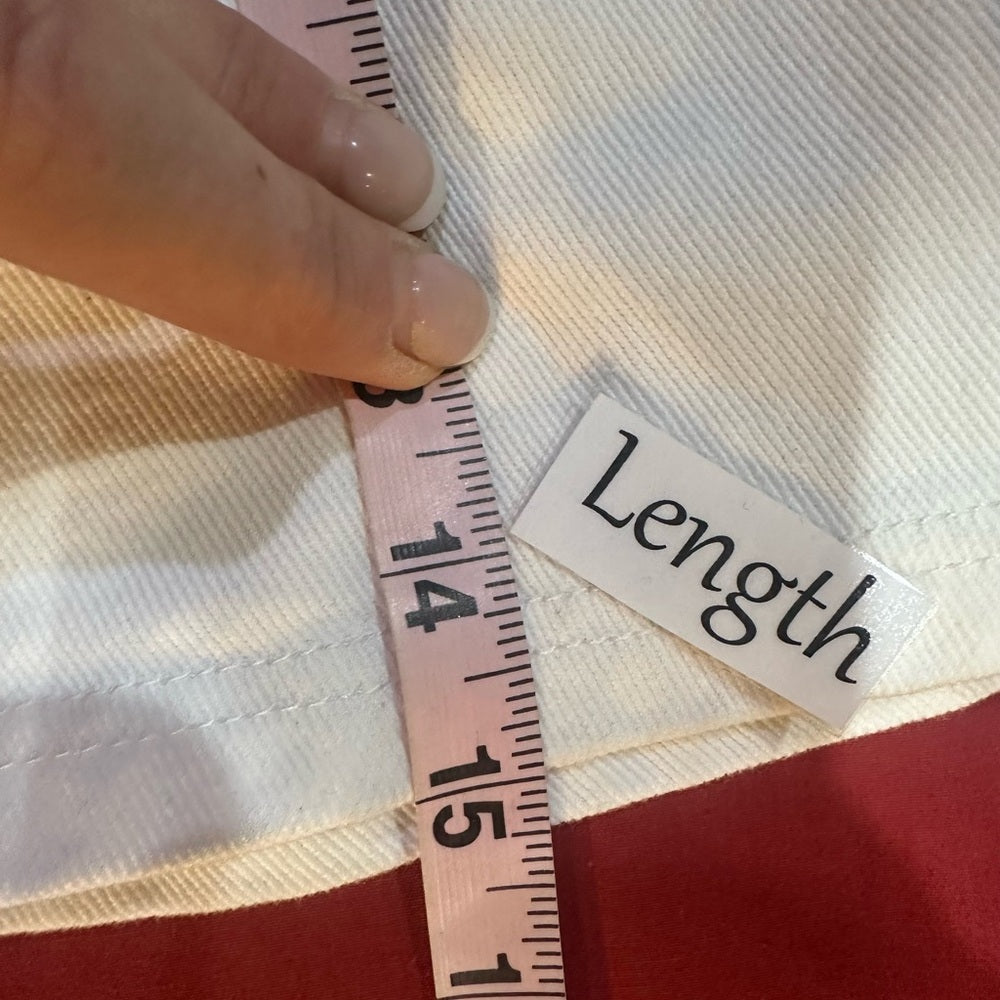 NWOT SIZE S POL White Mini Skirt with Tie Waist