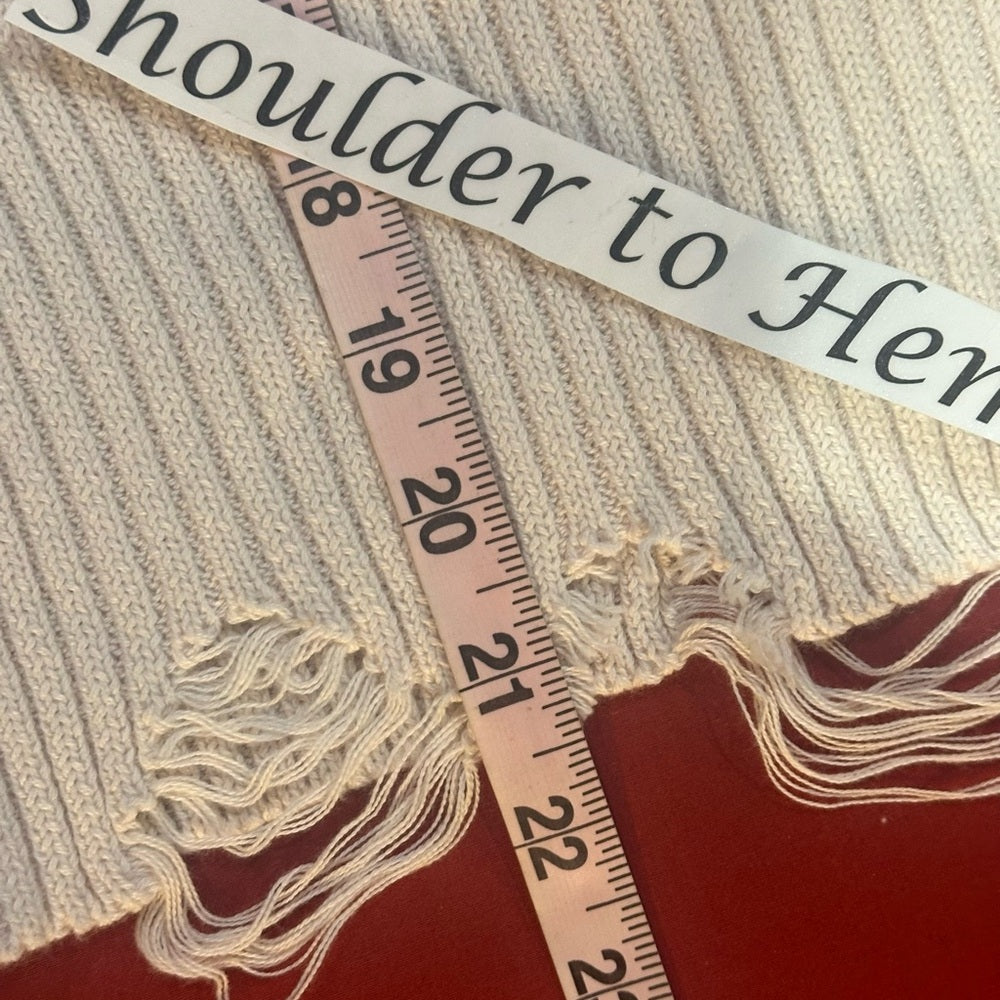 NWT SIZE XS WILL FIT UP TO A L 525 America Cream Cowl Neck Sweater