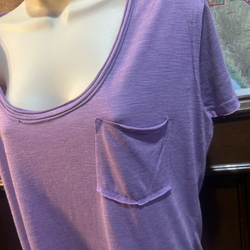 NWOT SIZE S POL Purple Short Sleeve Top
