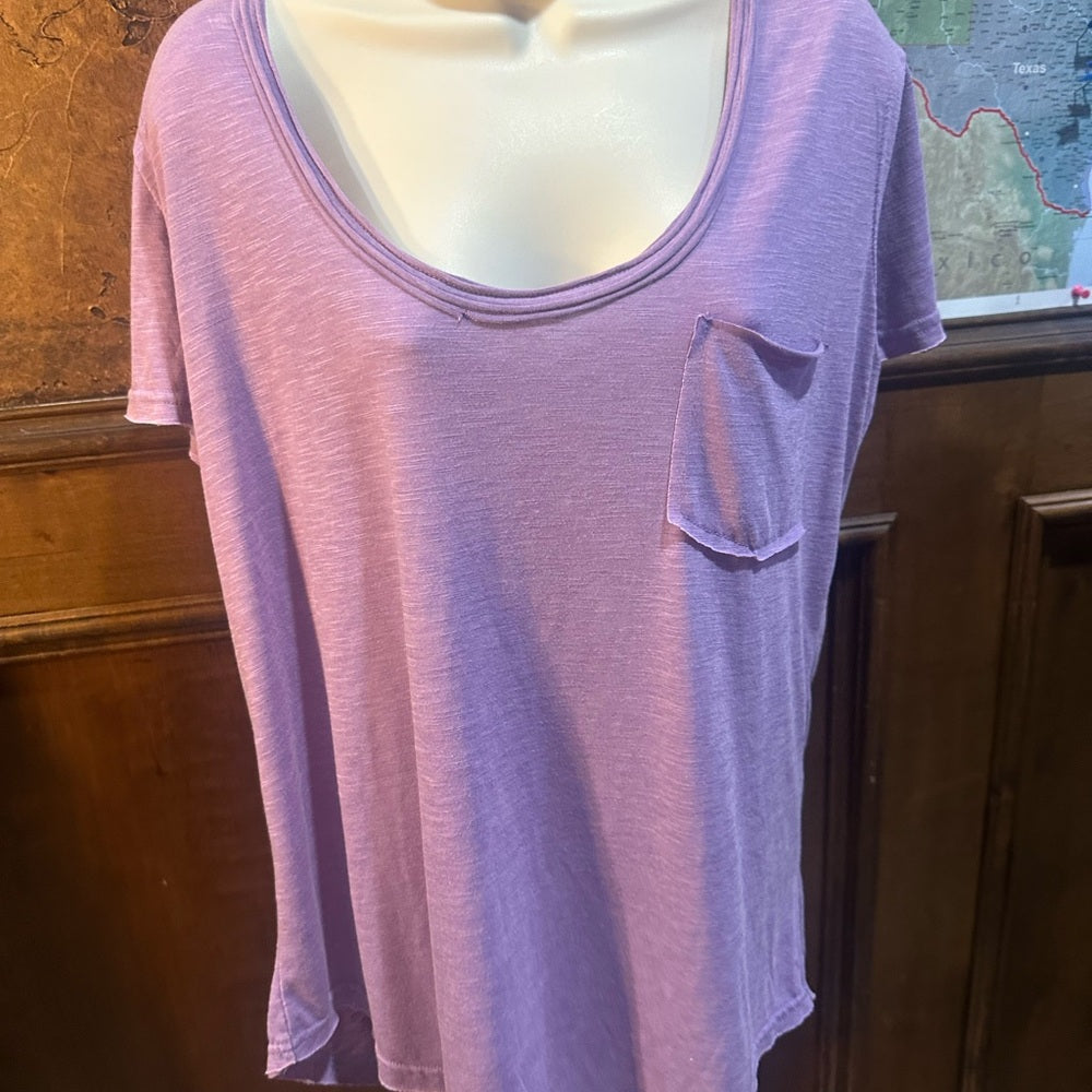 NWOT SIZE S POL Purple Short Sleeve Top