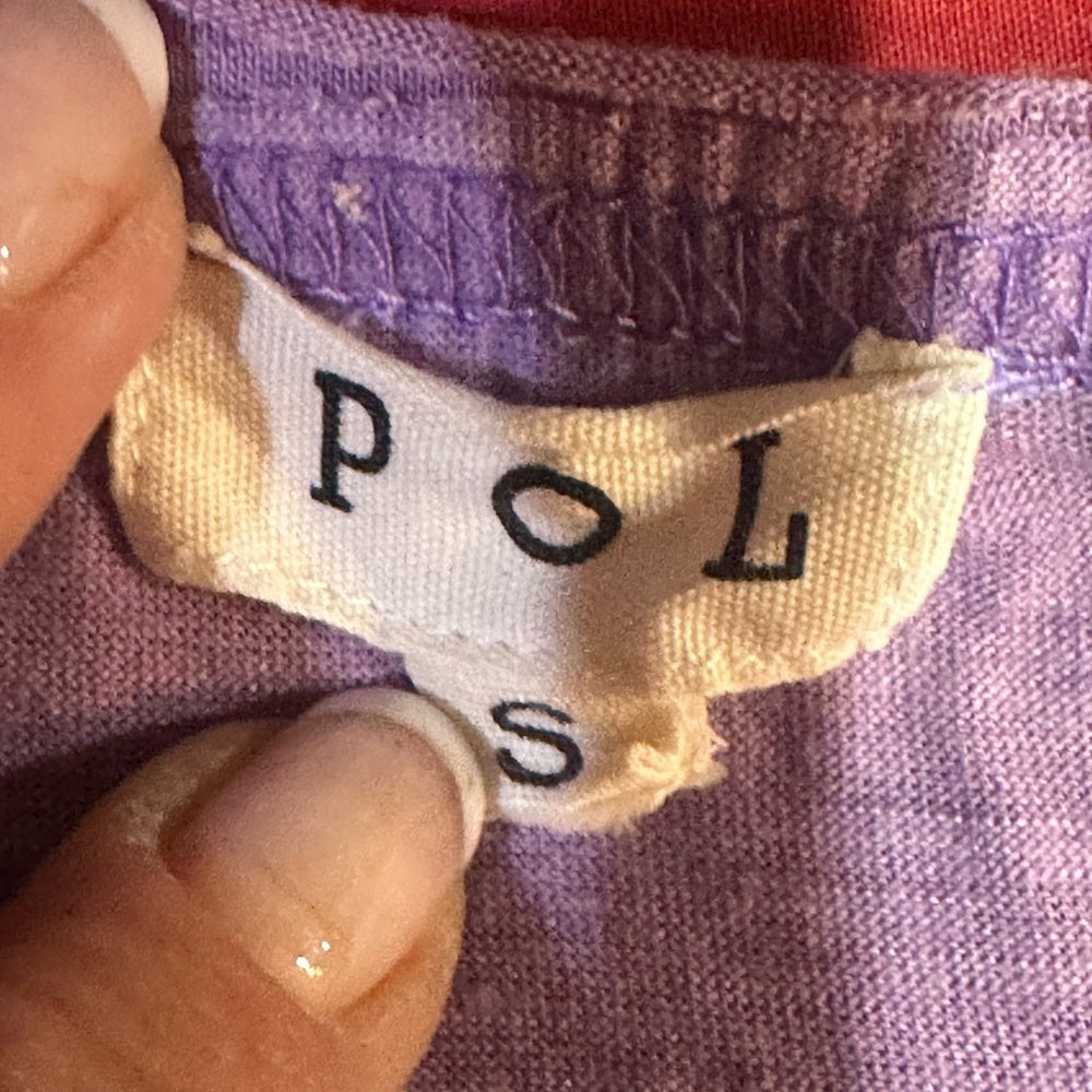 NWOT SIZE S POL Purple Short Sleeve Top