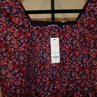 NWT SIZE Small  Floral  Dress - Pink and Black