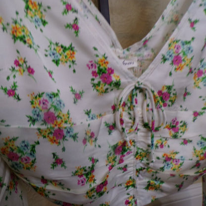 NWT size small For Love and Lemons Floral White Women's Top