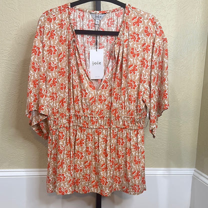 NWT SIZE XL Joie Women's Floral Top - Red and Cream
