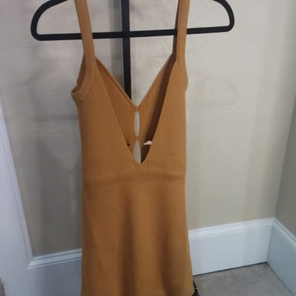 NWT Size XL  For Love And Lemons Brown Sheath Cocktail Dress