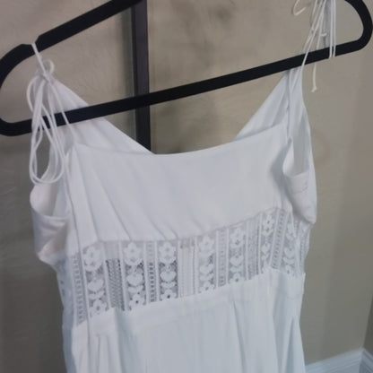 For Love And Lemons White Bustier Tiered Dress