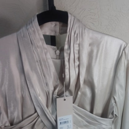 NWT SIZE SMALL Joie Cream Cowl Neck Ruched Sheath Dress