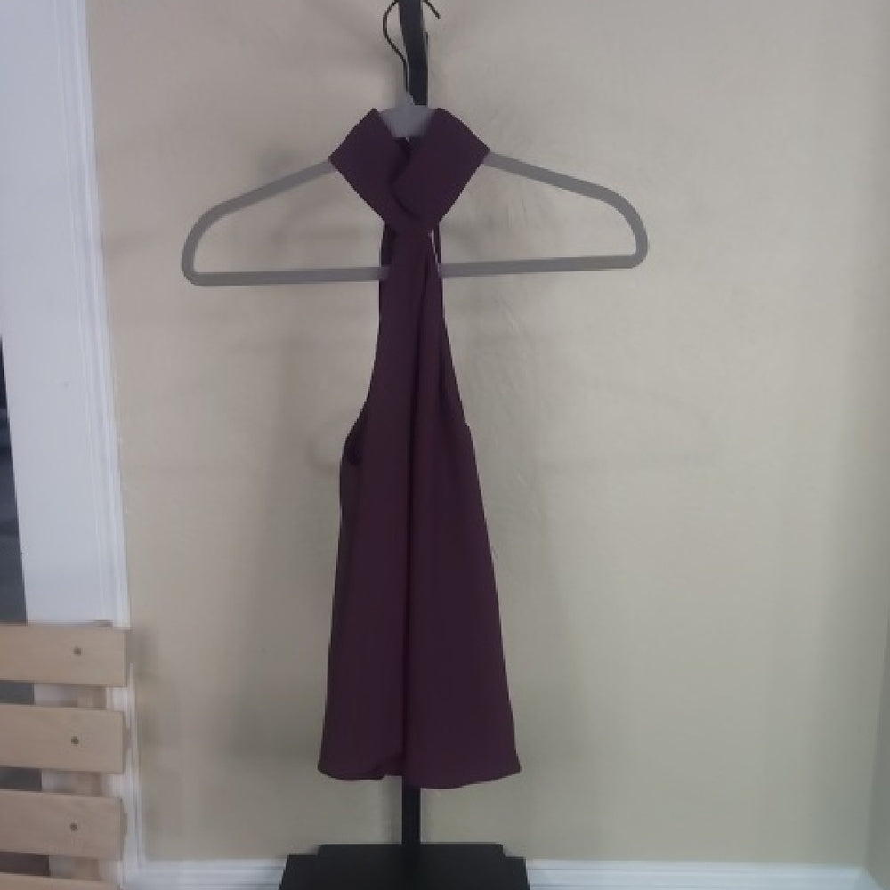 NWOT SIZE XS Amanda Uprichard Purple Halter Top Cocktail Backless