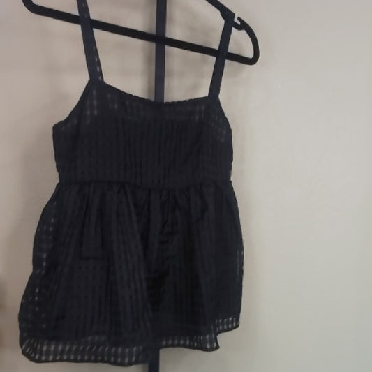 Elegant Black Sheer Strappy Top