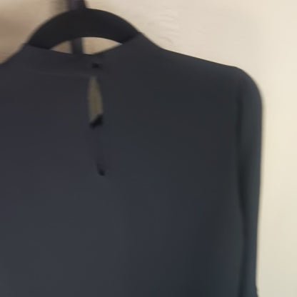 CeCe Black Tie Front Blouse