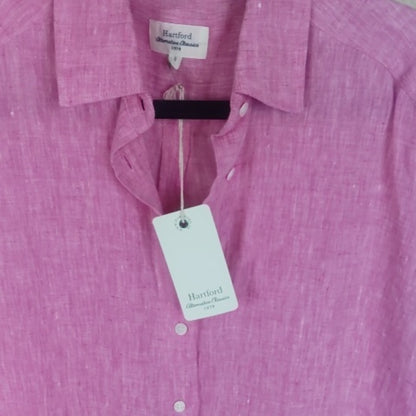 NWT SIZE 0 Hartford Pink 3/4 Sleeve Button Down Shirt