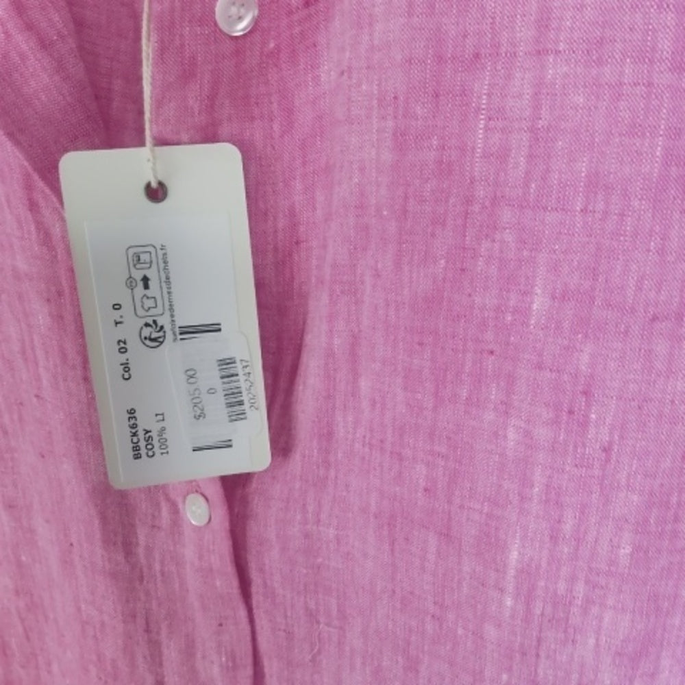 NWT SIZE 0 Hartford Pink 3/4 Sleeve Button Down Shirt