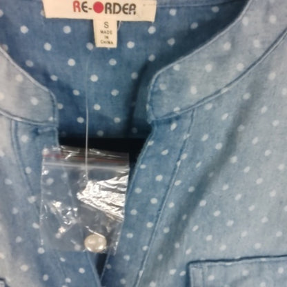 NWT SIZE S Chic Blue Patterned Blouse